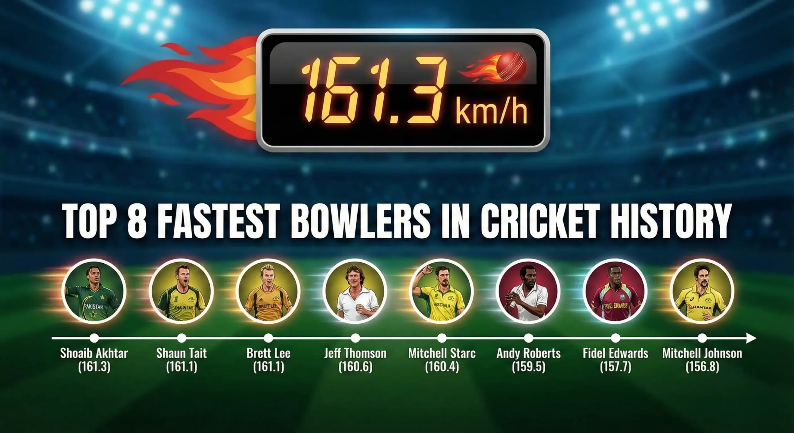 Top 8 Fastest Bowlers In Cricket History